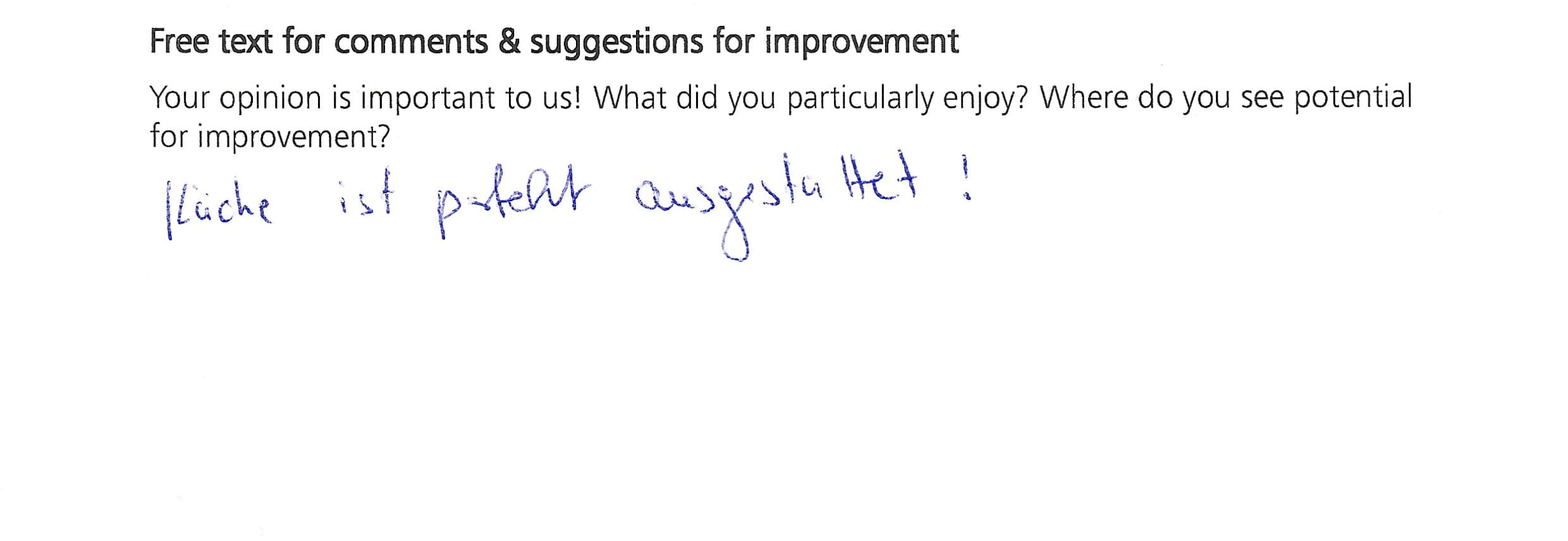 Aus unserem Gästebuch Küche ist perfekt ausgestattet!